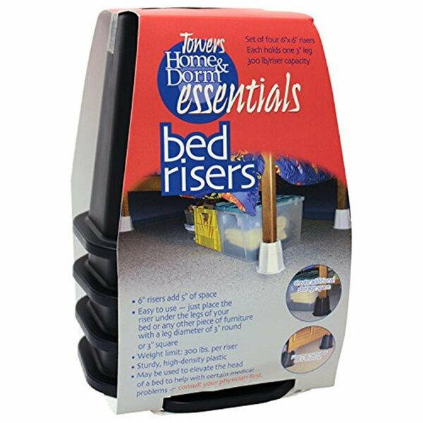 Emsco Group Towers Bed Risers - Black 93401-1
